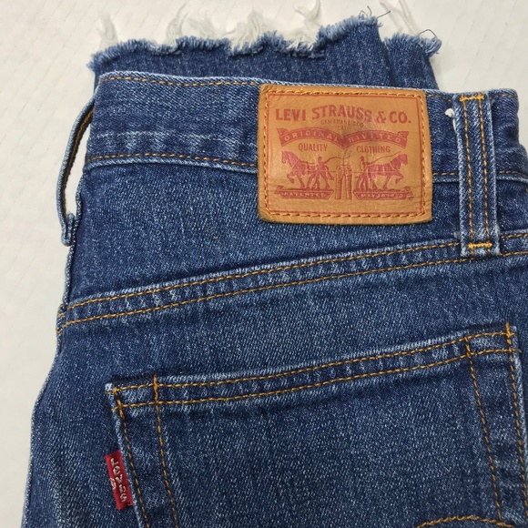 Levi's high rise white oak cone denim raw hem jean - Picture 8 of 8